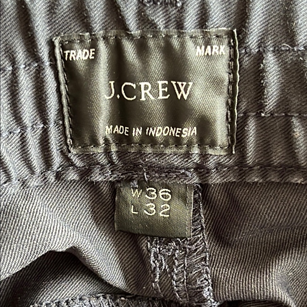 J. Crew Navy Travel Pants 3 Zip Pockets 36/32 - Picture 6 of 8